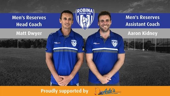Roos Announce New Men's Reserves Coaches for 2019